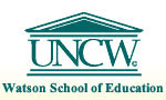 UNCW: Waston School of Education logo and Photo of MIT students