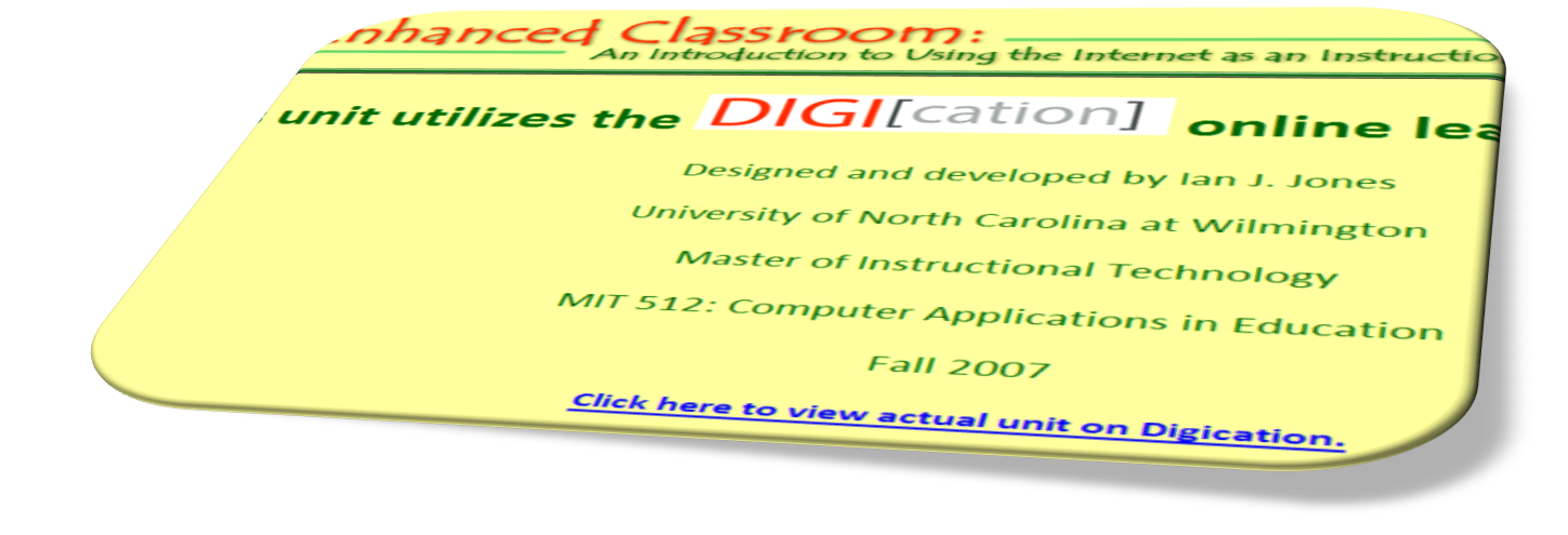 The Web-Enhanced Classroom Unit Plan