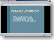 Screen shot of PowerPoint Diffusion of Innovations plan