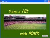 Screen shot of Make a Hit with Math Authorware lesson