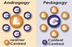 picture of visual comparison andragogy and pedagogy